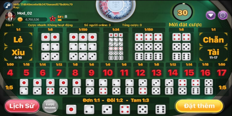 Mẹo Chơi Tài Xỉu Chiến Thắng Tại Casino 789WIN Chơi tài xỉu chọn bàn đông người